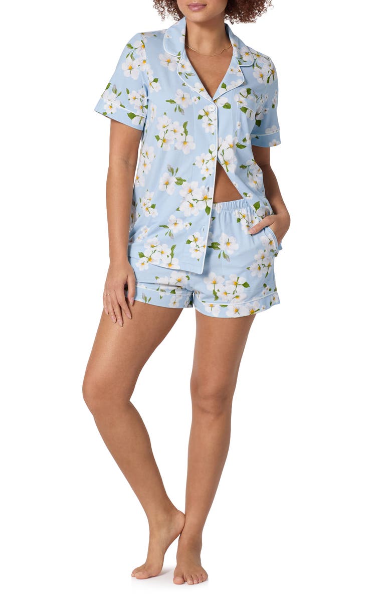 BedHead Pajamas Stretch Cotton Jersey Pajamas, Alternate, color, Magnolia Breeze