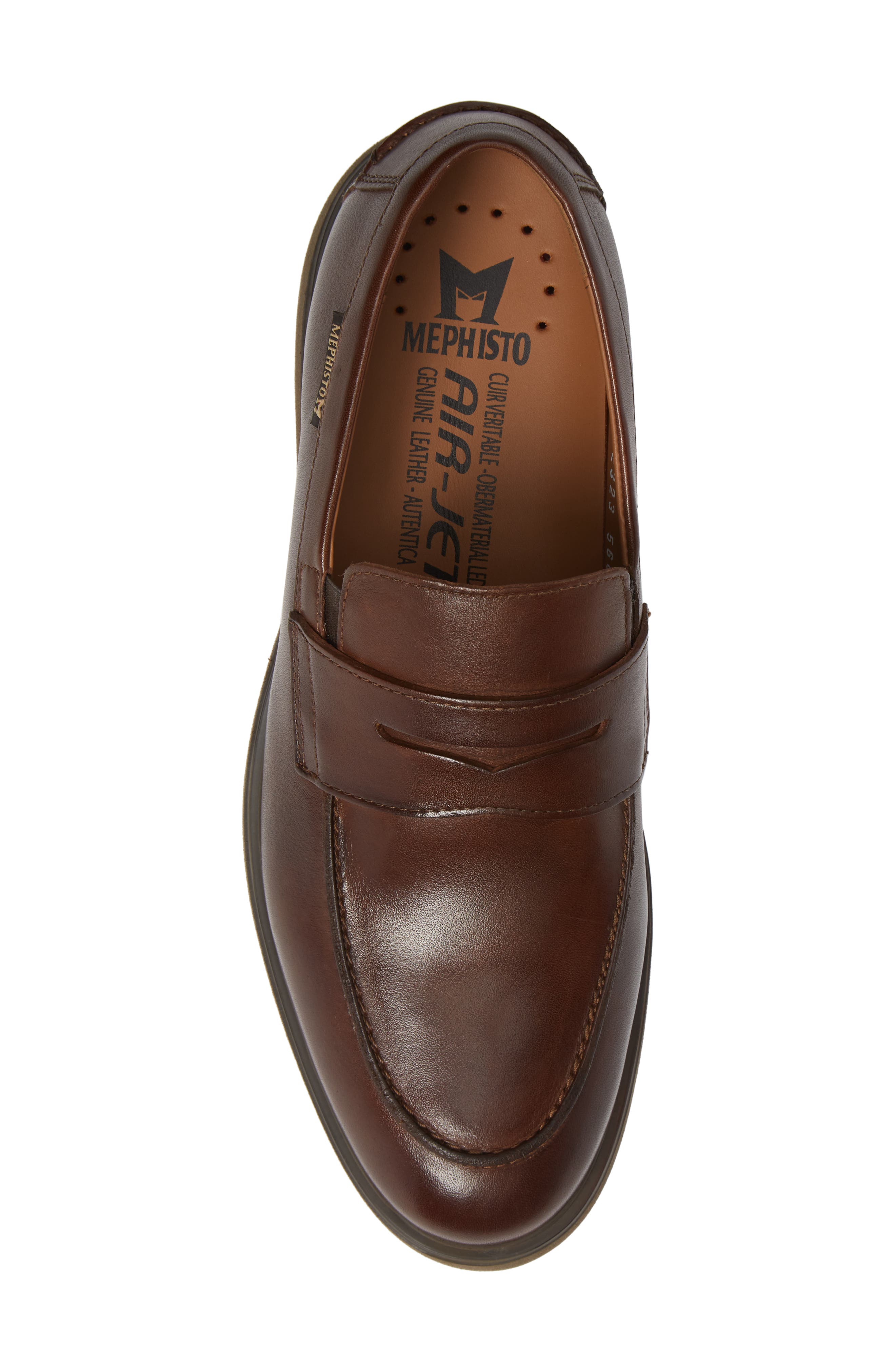 Orelien Penny Loafer, Alternate, color, HAZELNUT LEATHER