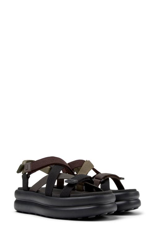Shop Camper Pelotas Flota Up Platform Sandal In Black Multi