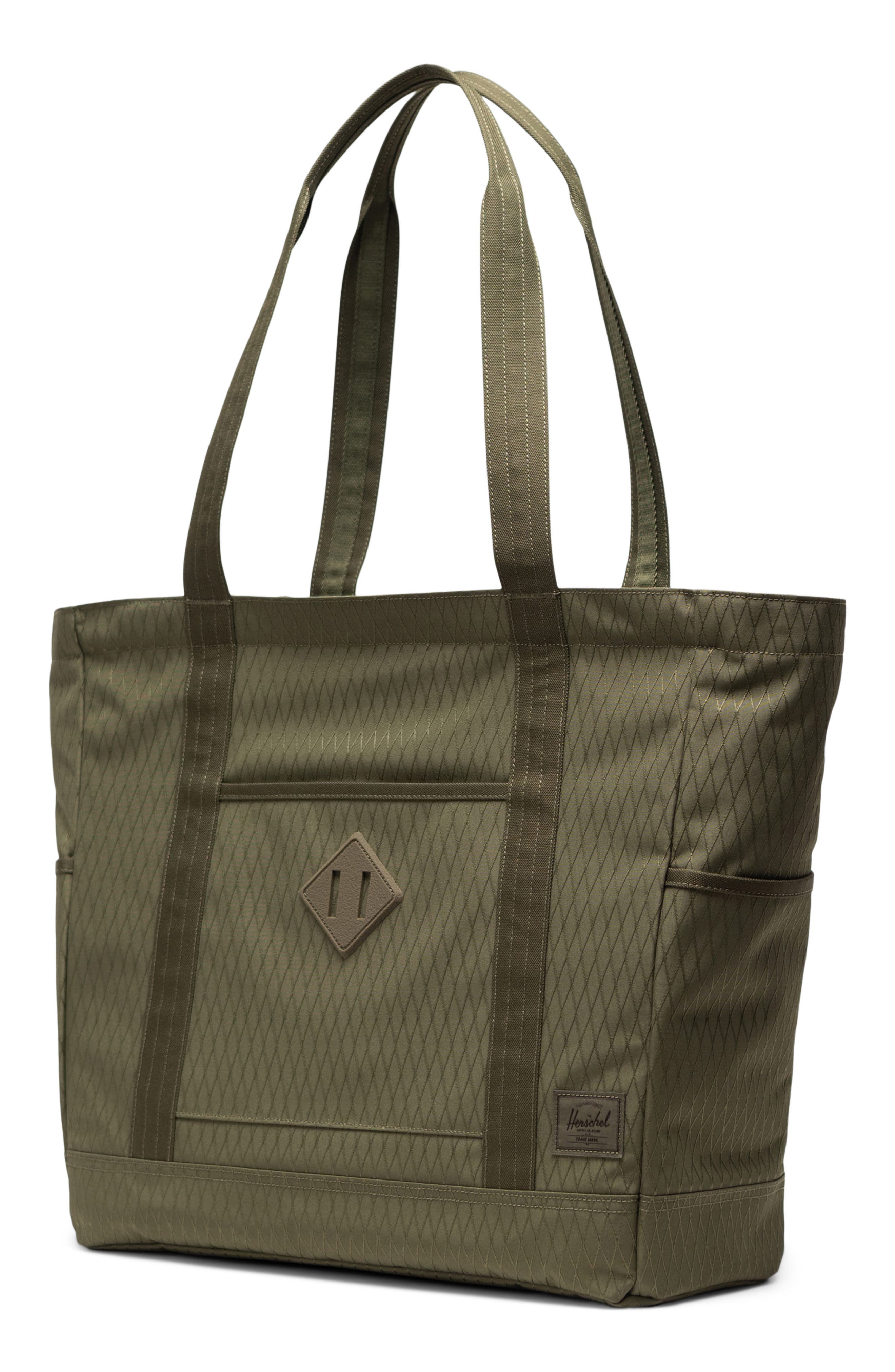Herschel Supply Co. Heritage Tote, Alternate, color, Ivy Green Diamond