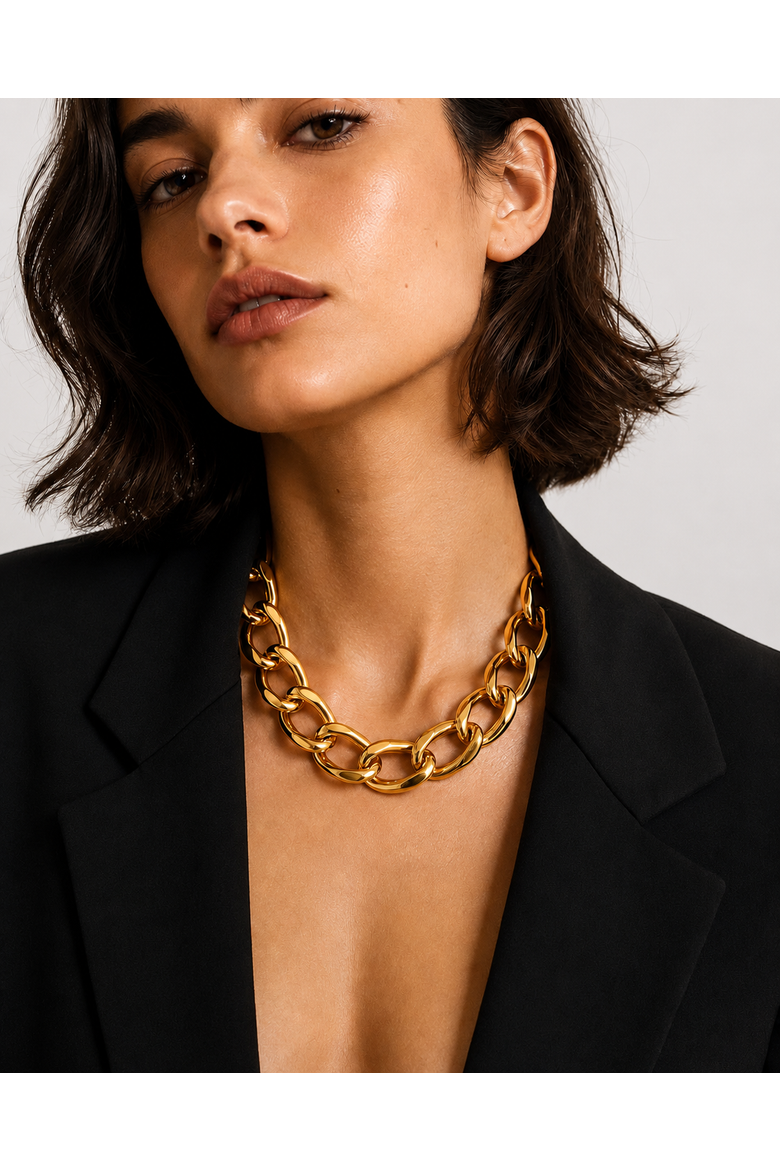 Jenni Link Necklace, Alternate, color, Gold
