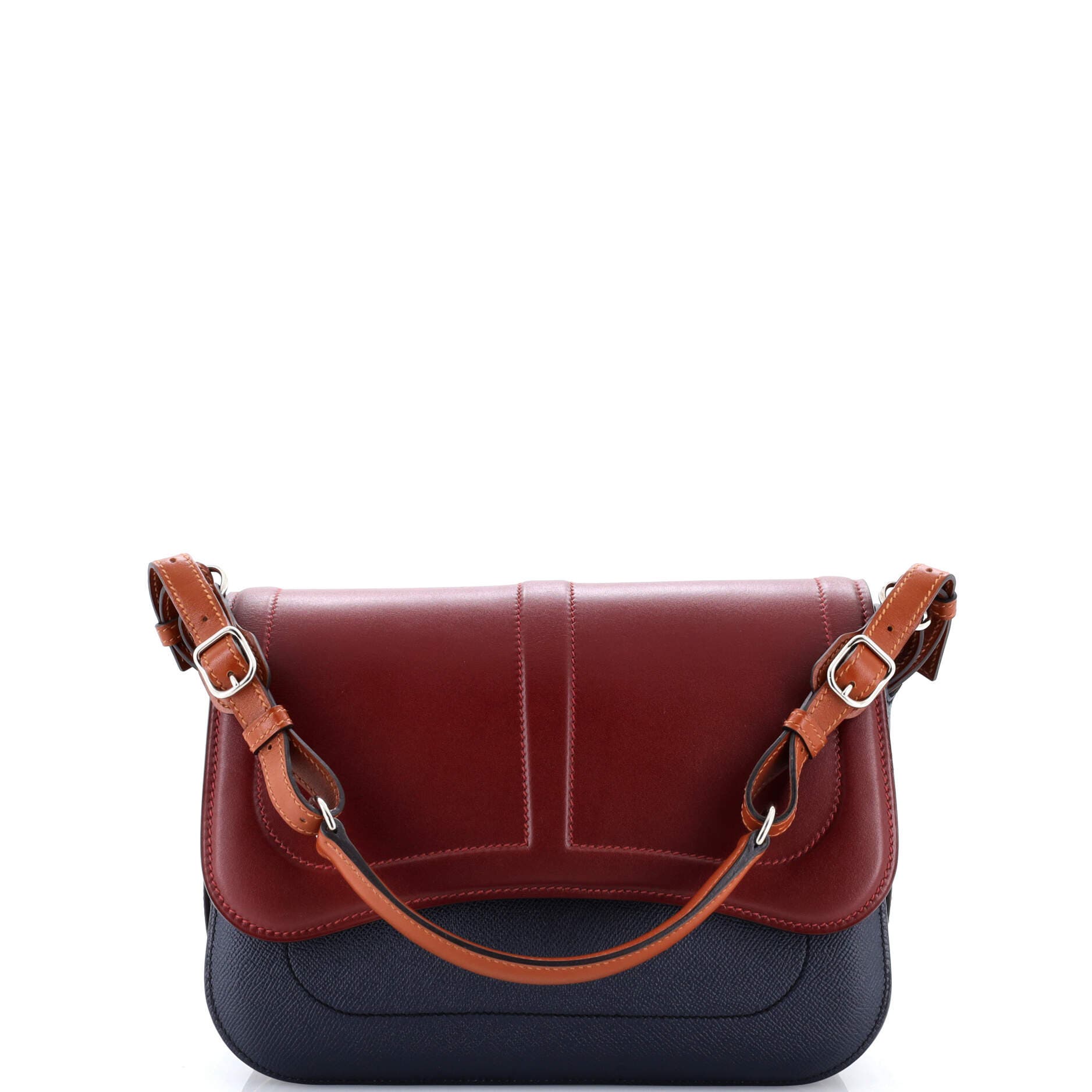 Harnais Shoulder Bag Epsom and Tadelakt, Main, color, Blue