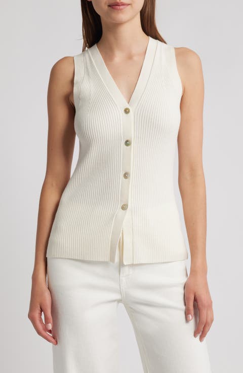 Tatia Rib Button-Up Vest