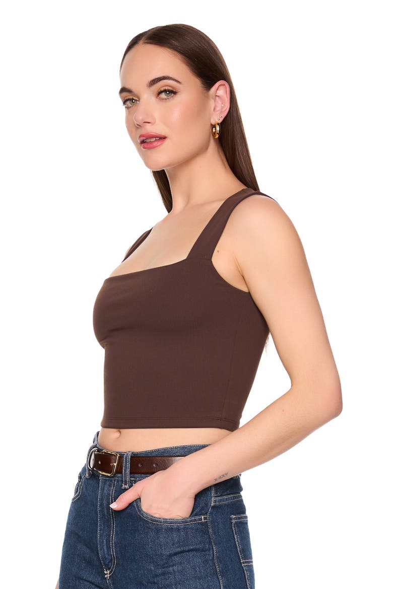 Square Neck Crop Tank, Alternate, color, JAVA