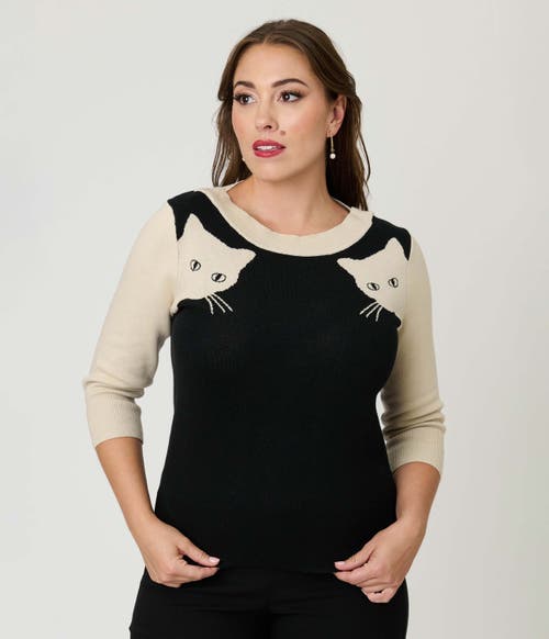 Unique Vintage Minou Sweater In Black