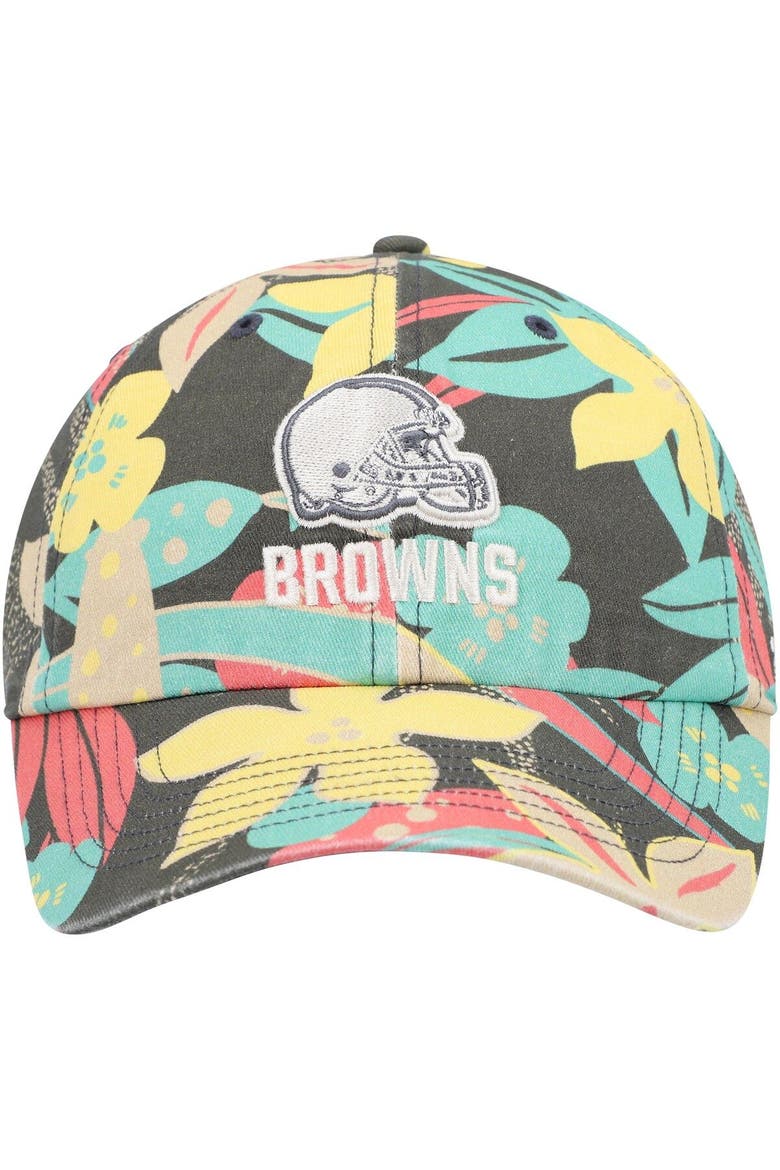 Women's '47 Cleveland Browns Plumeria Clean Up Adjustable Hat, Alternate, color, Charcoal