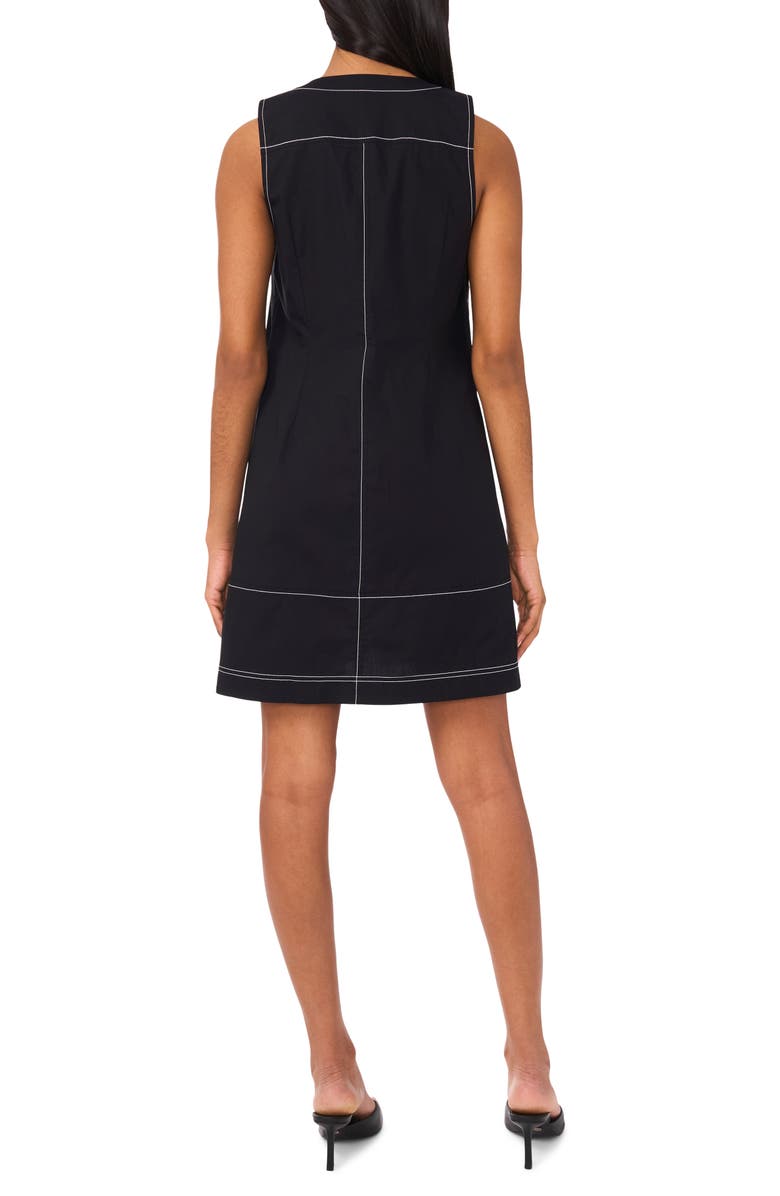 Sleeveless Zip Through A-Line Minidress