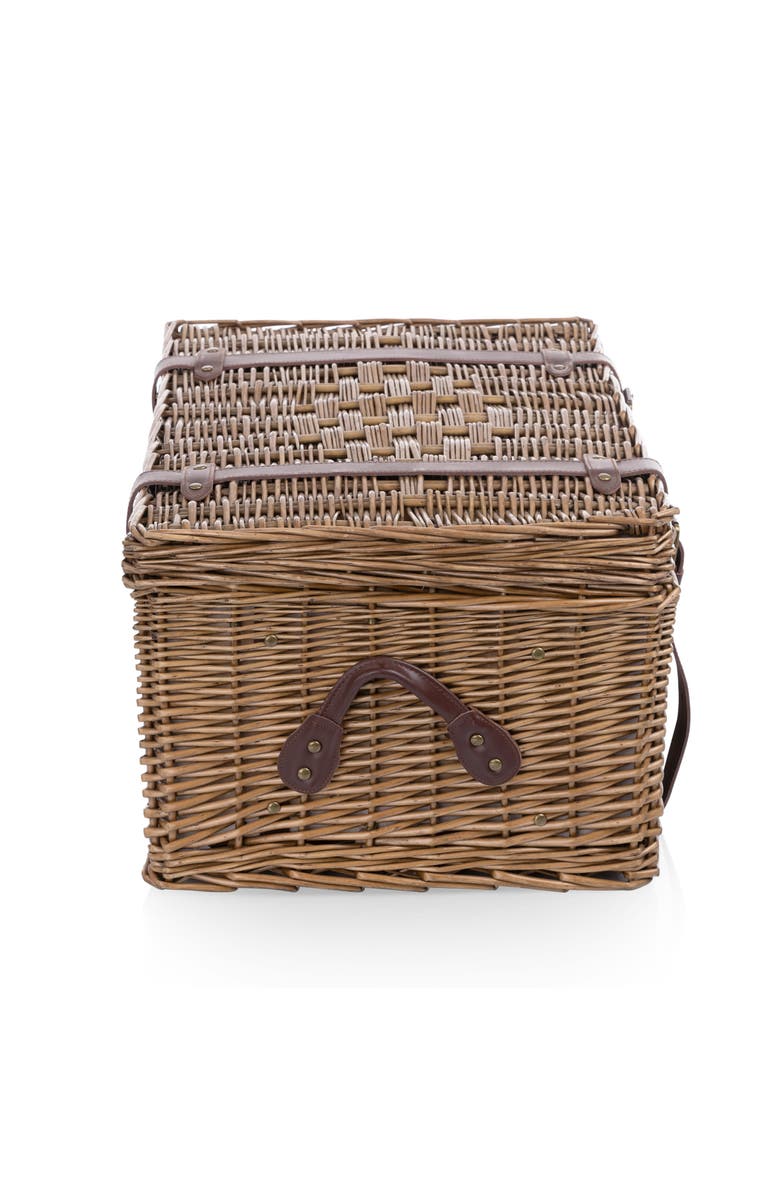 Picnic Time Charleston Picnic Basket, Alternate, color, Beige Canvas