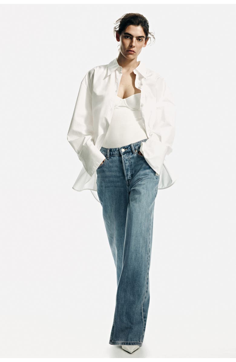 H&M Wide Regular Waist Jeans, Alternate, color, 