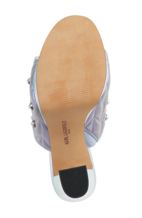 Karl Lagerfeld Aviva Platform Sandal In Opalescent