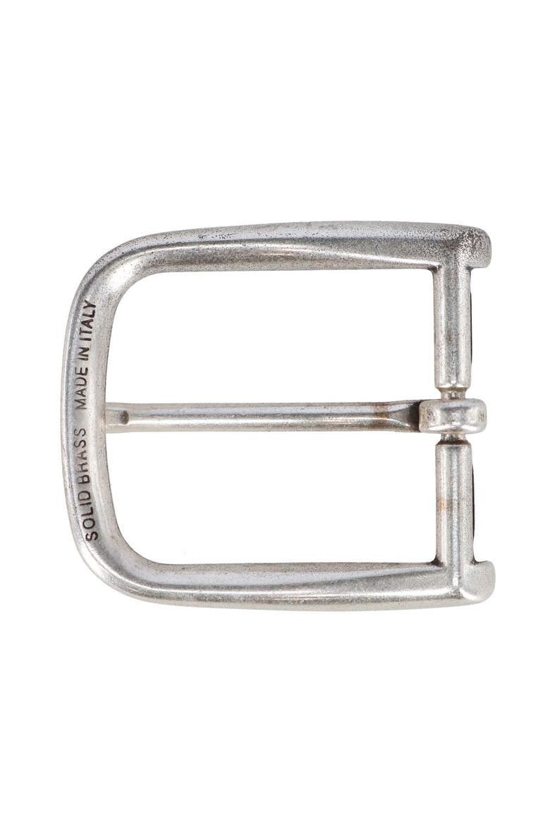 35mm Detailed Italian Silver Rounded Buckle, Alternate, color, Silver