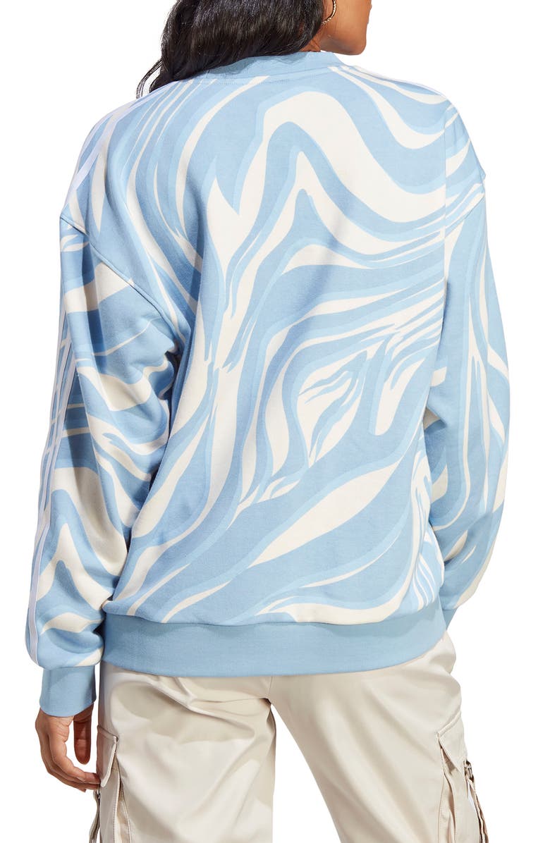 adidas Originals Abstract Animal Print Sweatshirt, Alternate, color,