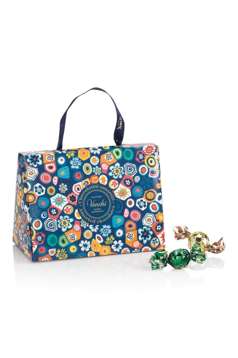 Small Murrine Gift Bag with Assorted Pearl Chocolates, Alternate, color, BLUE