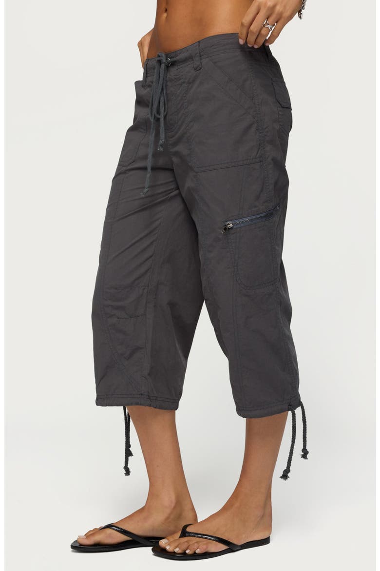 Lility Cargo Capri Pants, Alternate, color, GRAY