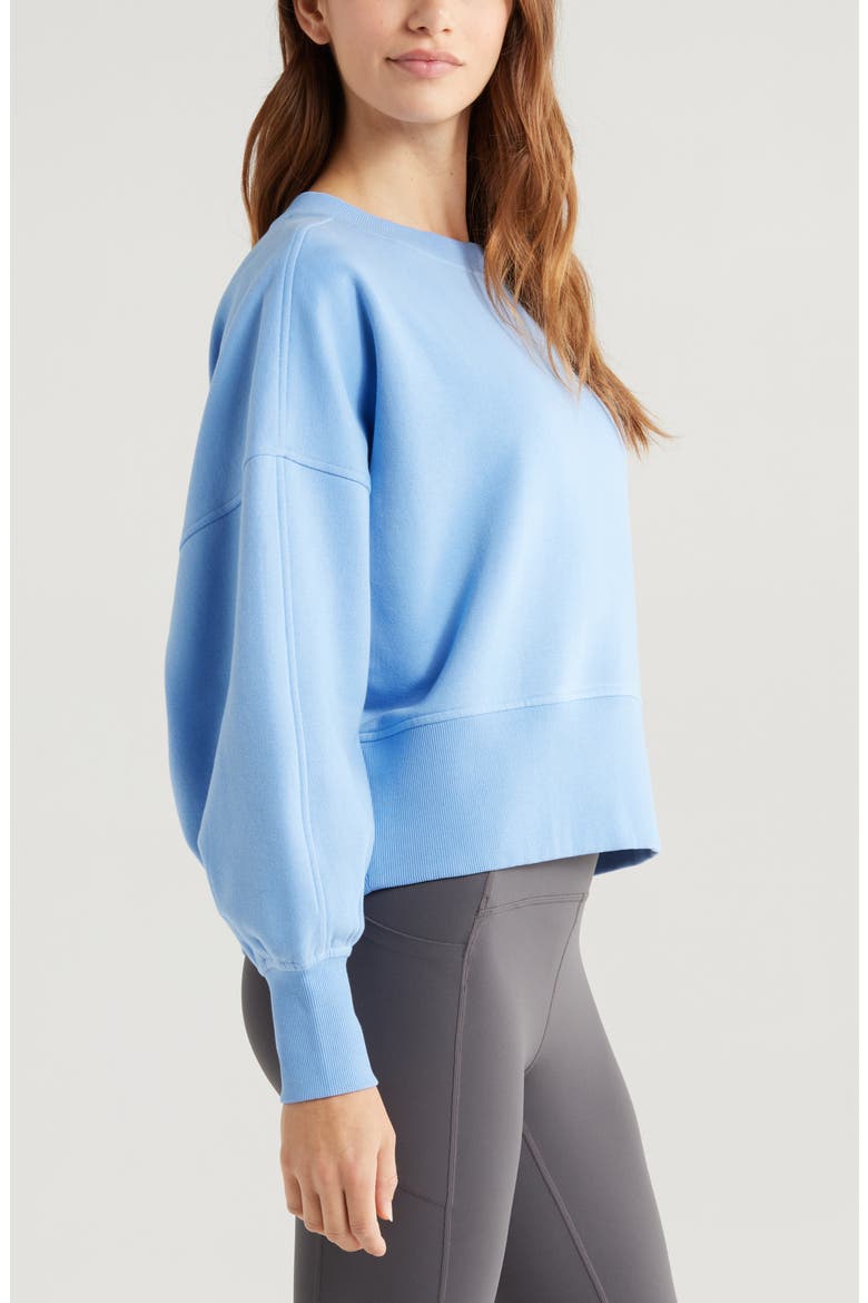 Cloud Fleece Relaxed Sweatshirt, Alternate, color, BLUE AZURINE