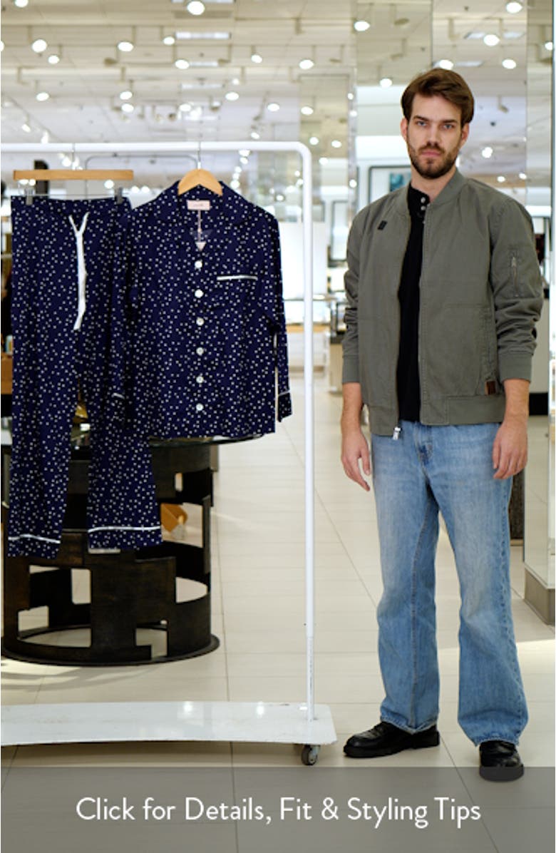 Stars Print Cotton Sateen Pajamas, sales video thumbnail