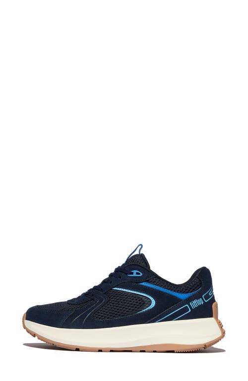 Fitflop F-mode Flow Platform Sneaker In Midnight Navy/bondi Blue