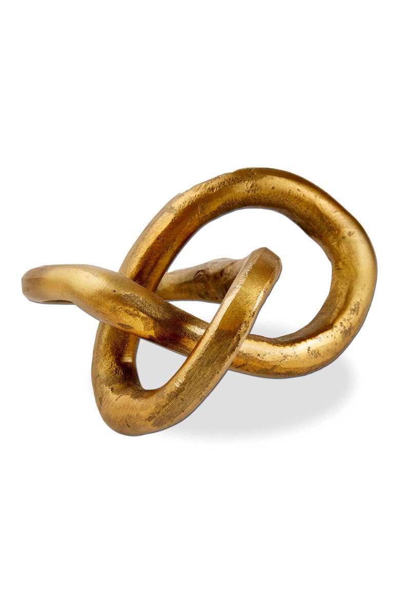 tag Element Knot Decorative Sculpture Antique Brass Home Decor, Main, color,