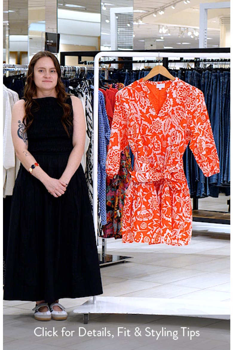 Hazen Floral Leola Shift Cotton Minidress video