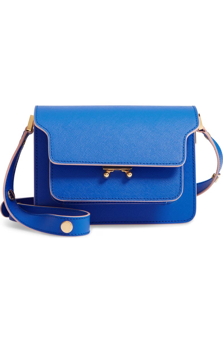 Marni Small Trunk Leather Shoulder Bag, Main, color,
