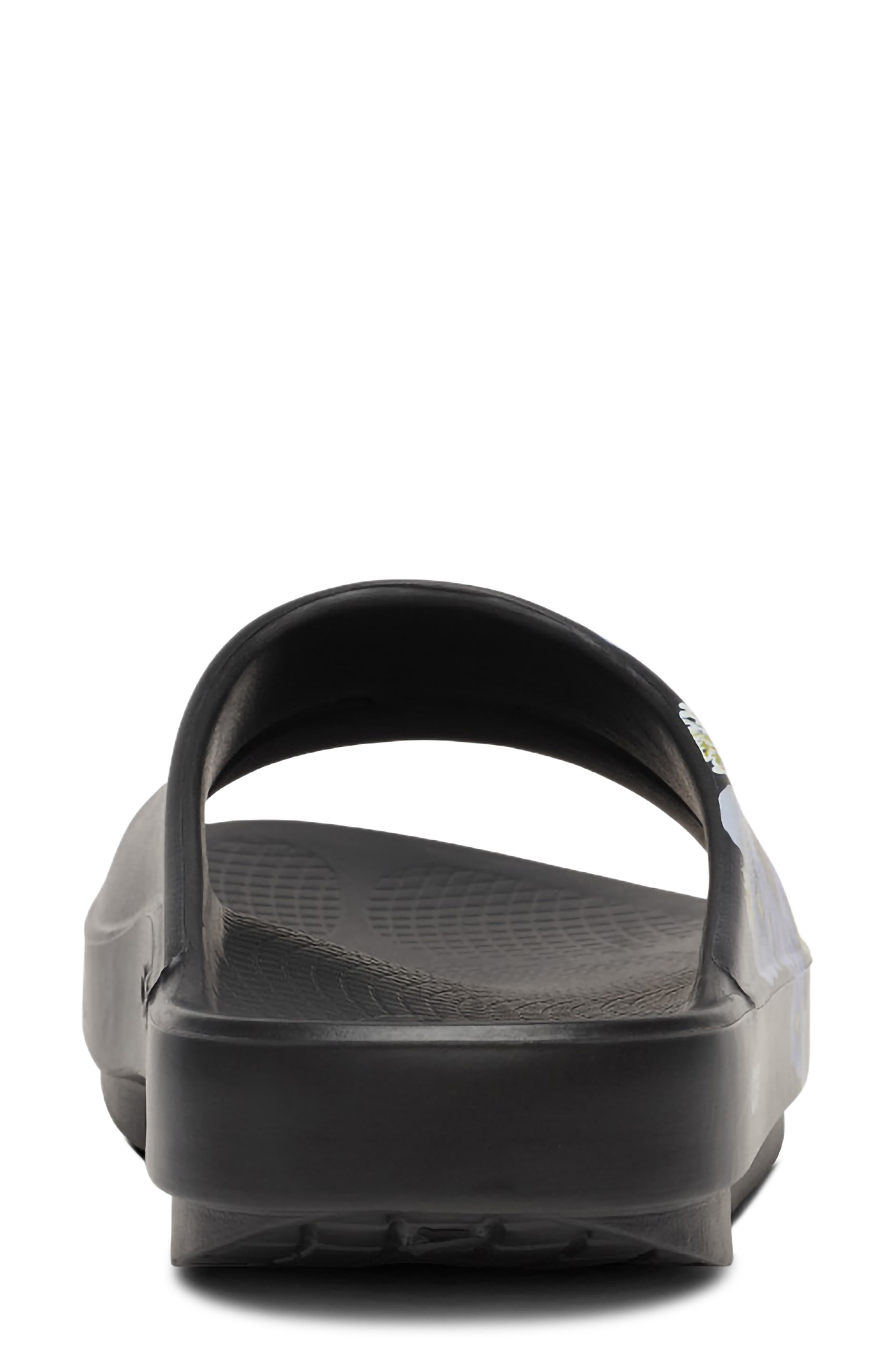 Oofos OOahh Limited Edition Slide, Alternate, color, Black Blossom