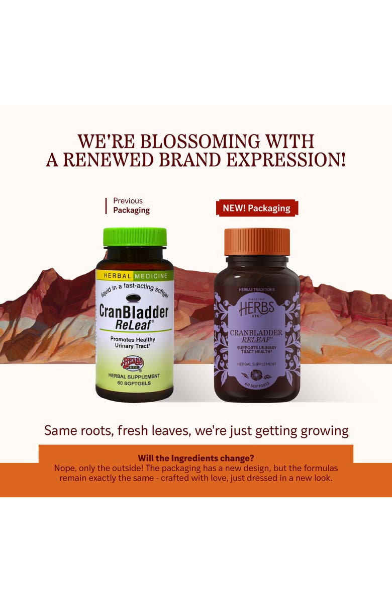 Herbs Etc. CranBladder ReLeaf Softgels, Bladder & Urinary Support, 60 Count, Alternate, color, NO COLOR