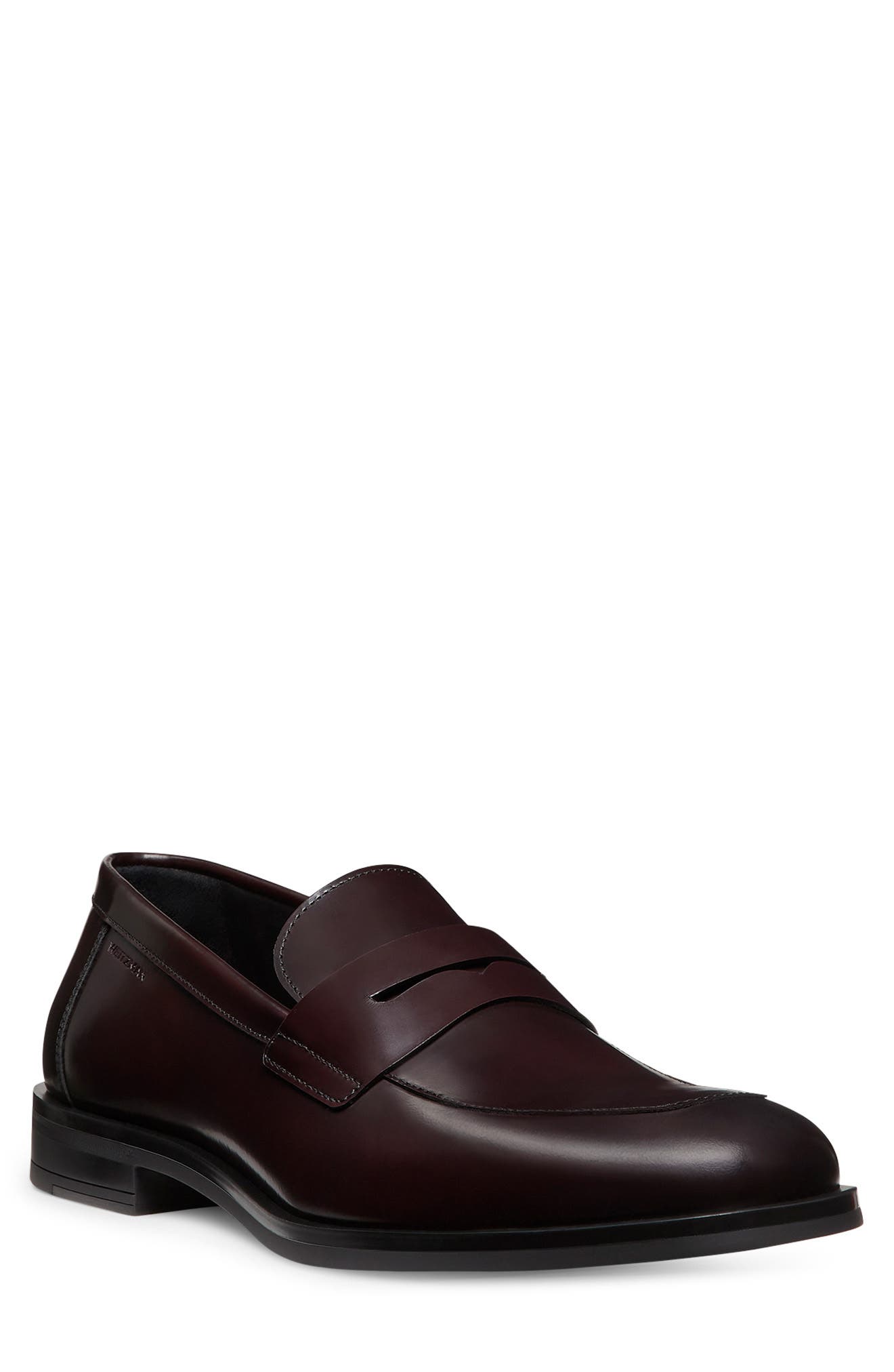 Stuart Weitzman Club Classic Penny Loafer, Main, color, Burgundy