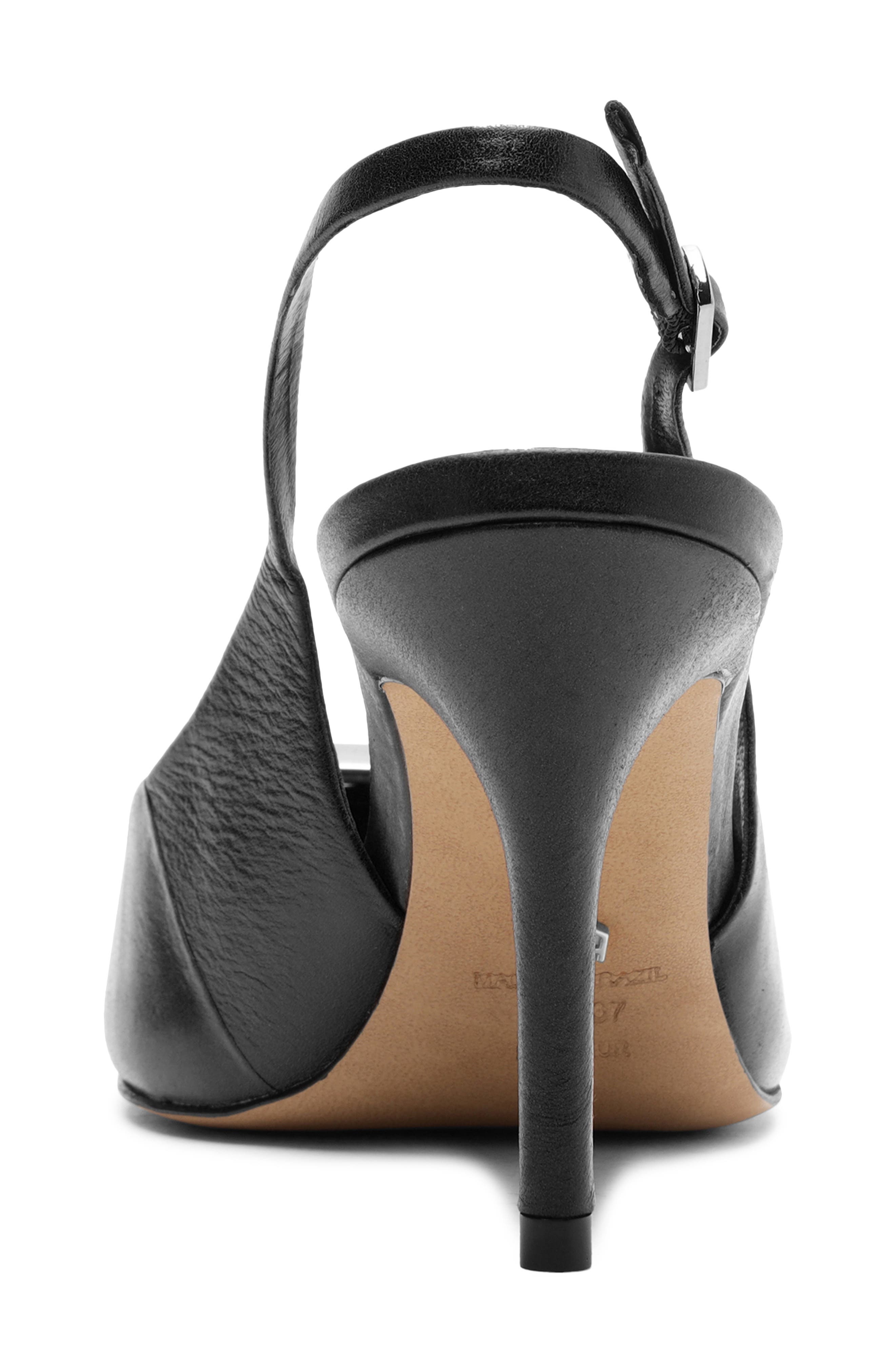 Arezzo Felicity Pointed Toe Slingback Pump, Alternate, color, Black