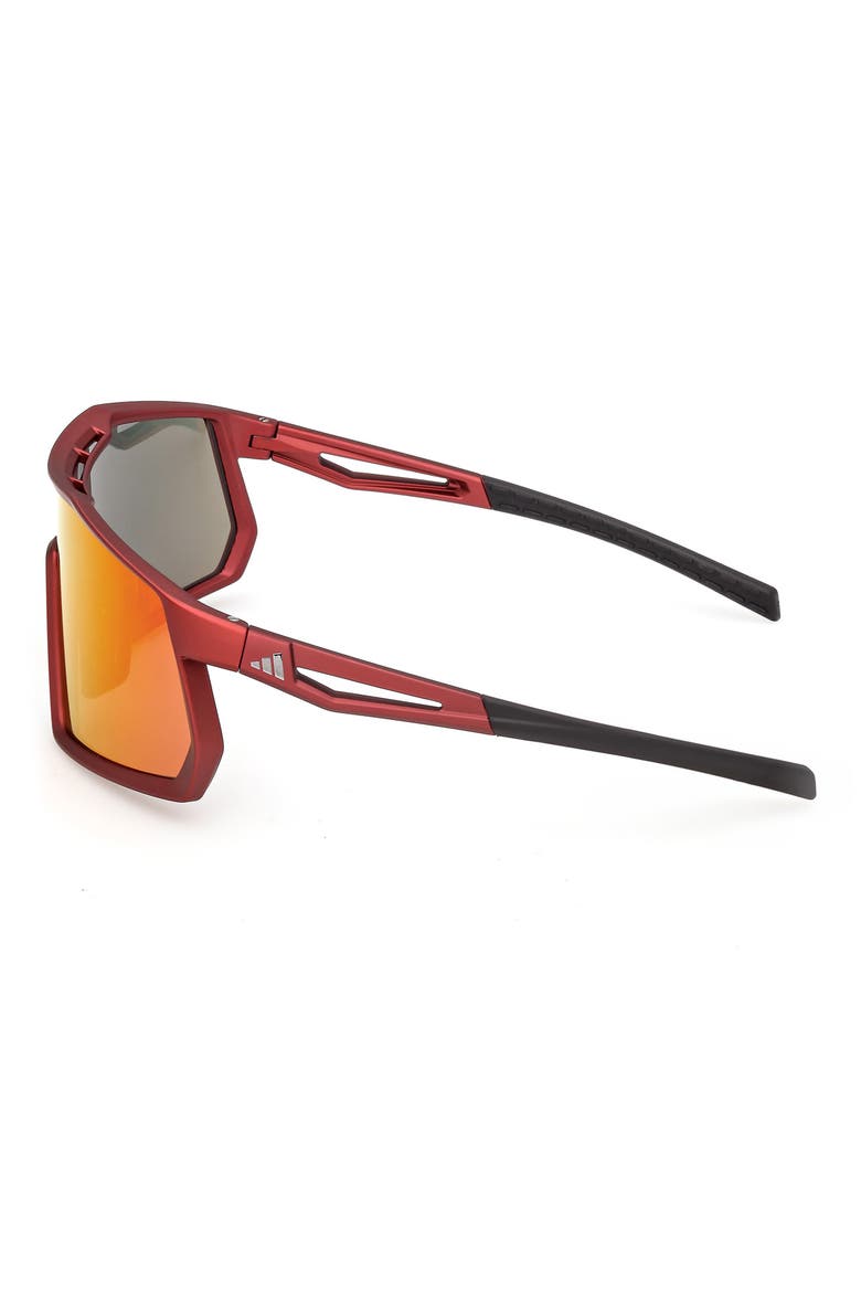 Sport Shield Sunglasses, Alternate, color, MATTE RED / ROVIEX MIRROR
