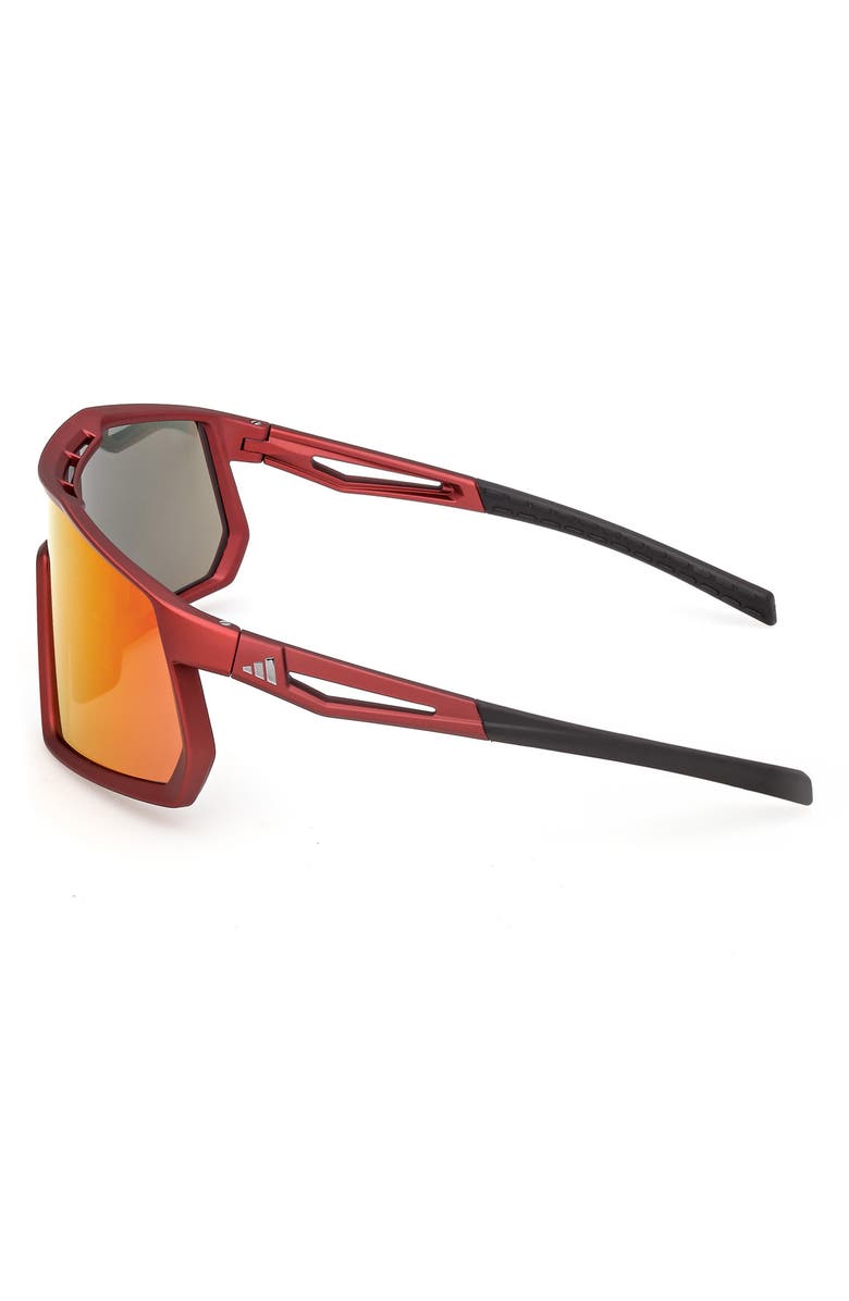 adidas Sport Shield Sunglasses, Alternate, color, Matte Red / Roviex Mirror