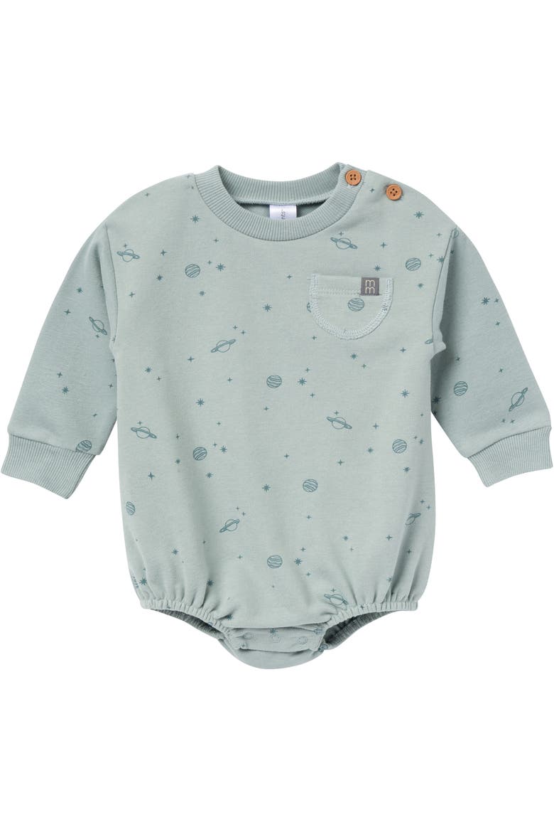 Long Sleeve Bubble Romper, Main, color, Slate Galaxy