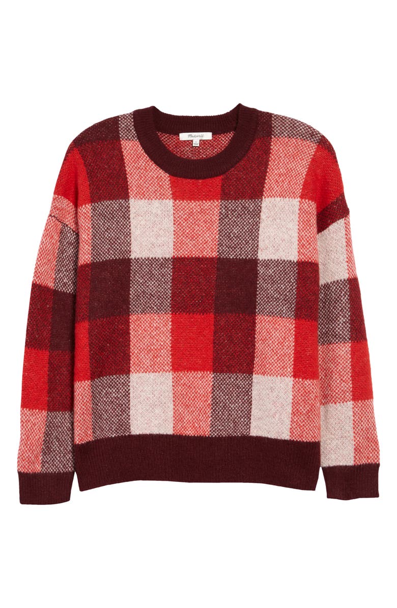Madewell Fenimore Plaid Pullover Sweater, Main, color,