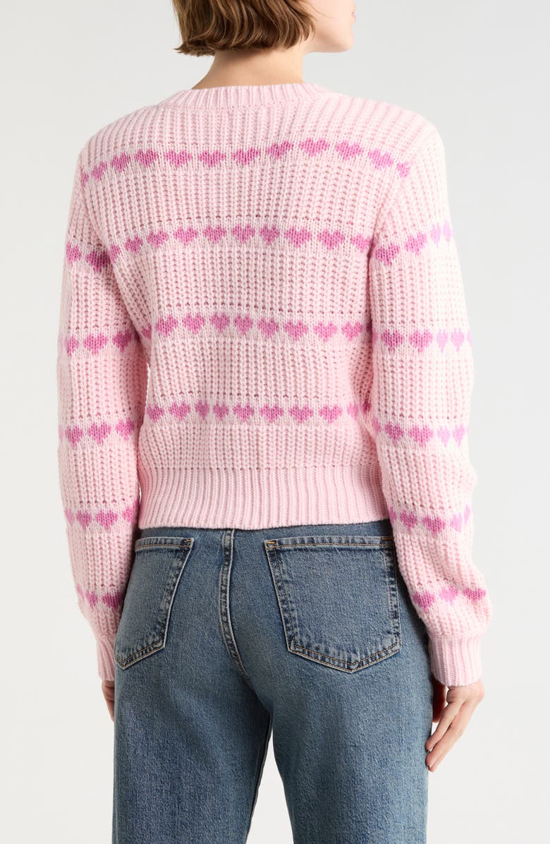 Lush Heart Buttoned Cardigan, Alternate, color, Pink