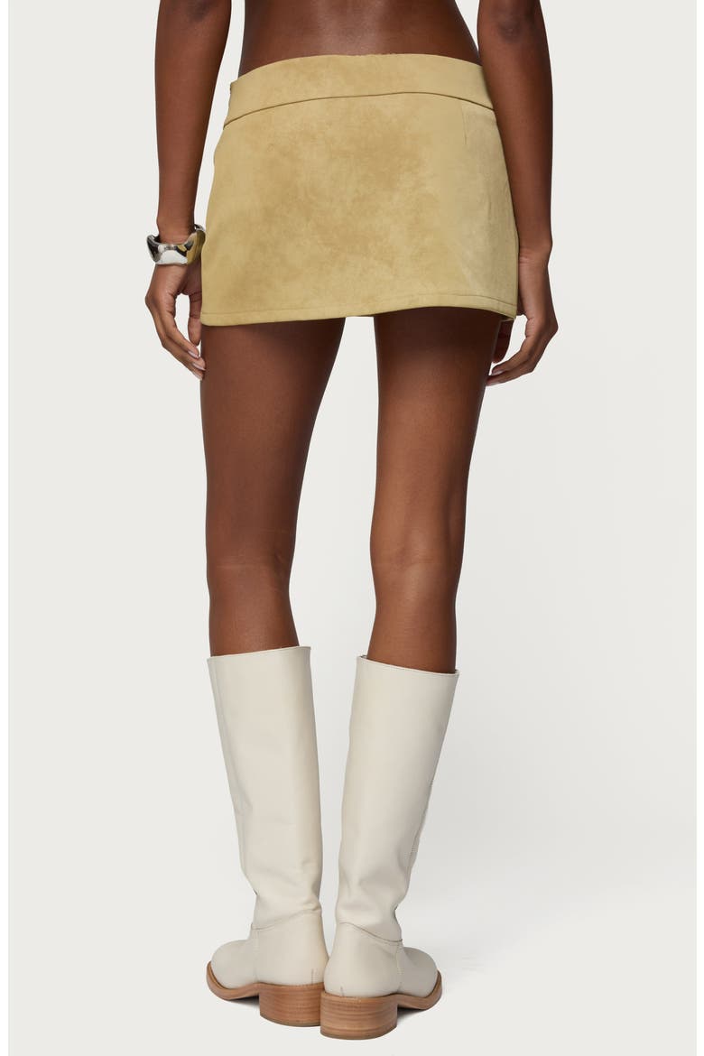 Roney Studded Faux Suede Miniskort, Alternate, color, TAN
