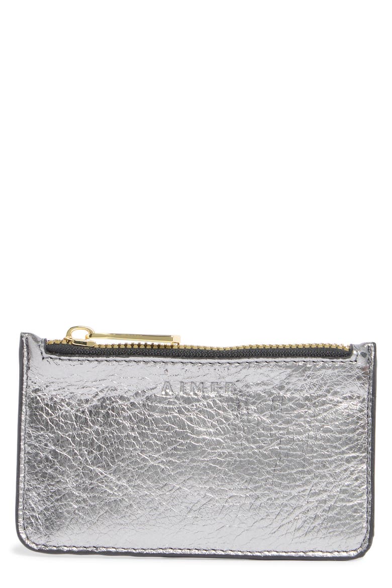 Kestenberg Melbourne Leather Wallet, Main, color, PEWTER METALLIC