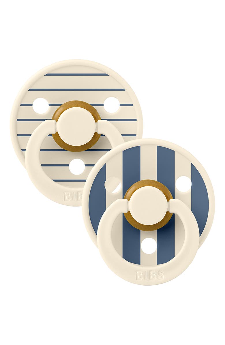 BIBS Studio Colour 2-Pack Pacifiers, Main, color, Ivory Steel