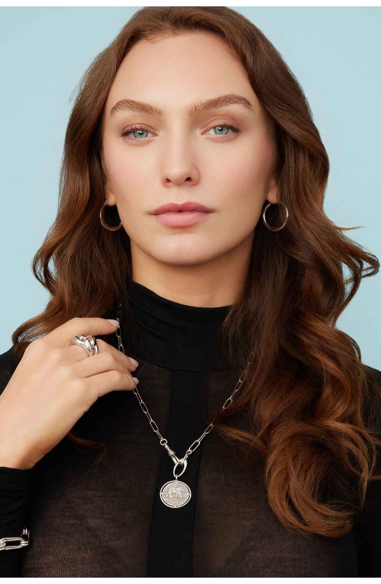 Oradina Sterling Silver Curb Appeal Ring, Alternate, color, Silver