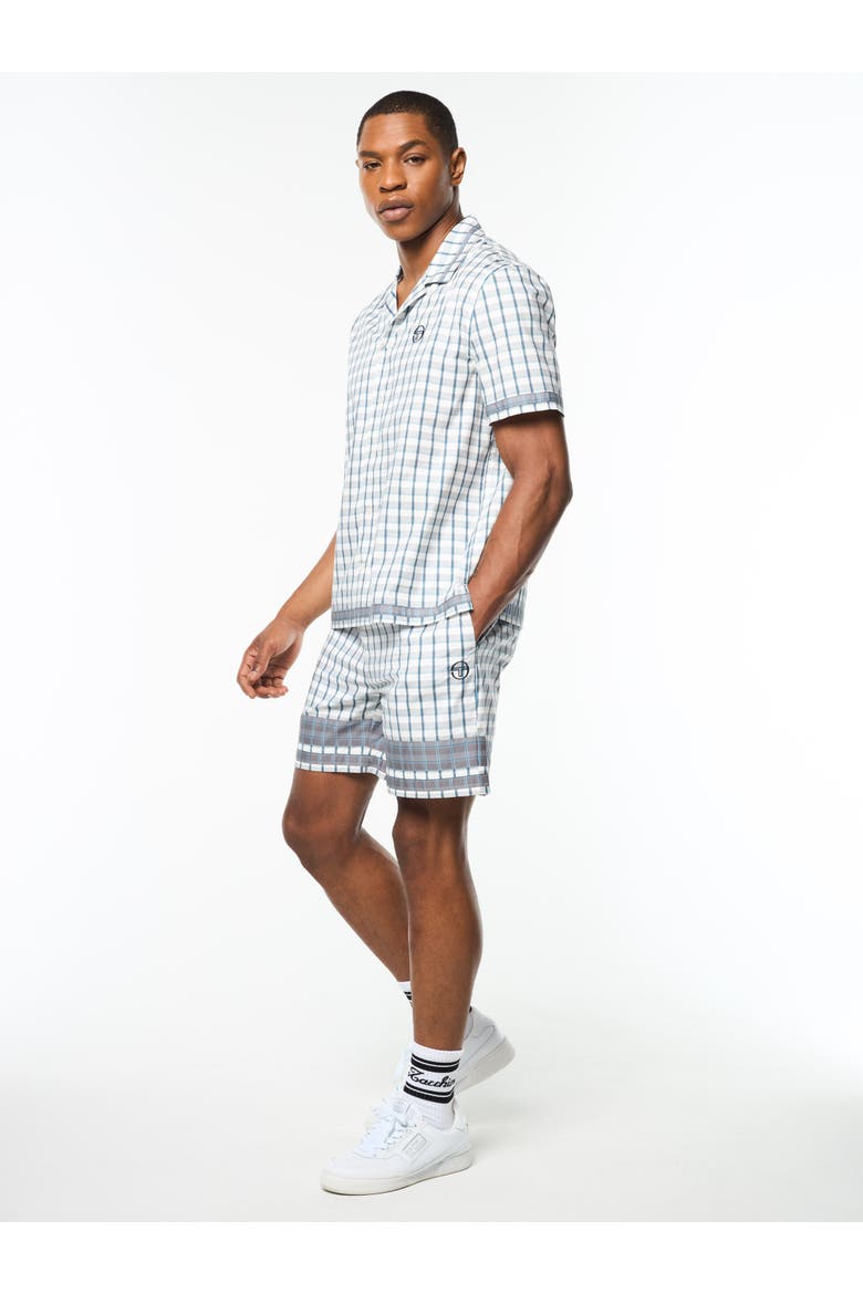 Quadretto Cabana Shirt, Alternate, color, BRILLIANT WHITE