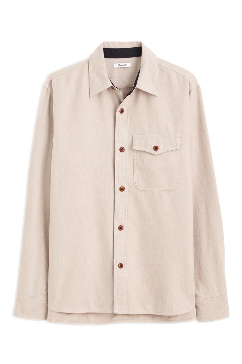 Cotton Herringbone Work Shirt, Alternate, color, OAT HERRINGBONE