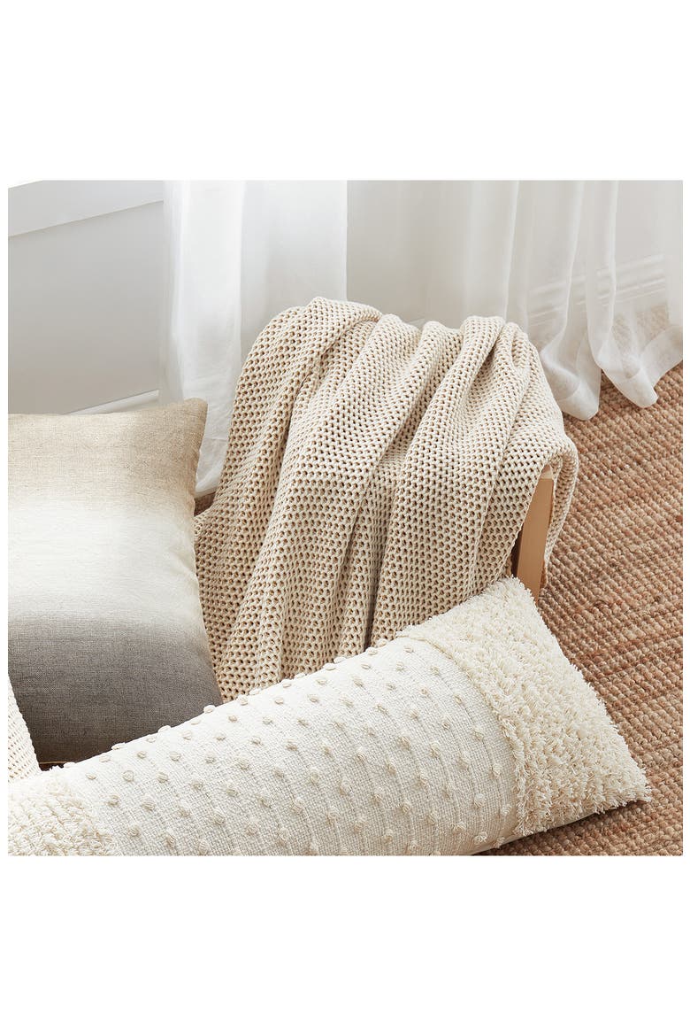 Honeycomb Throw Blanket, Alternate, color, LINEN