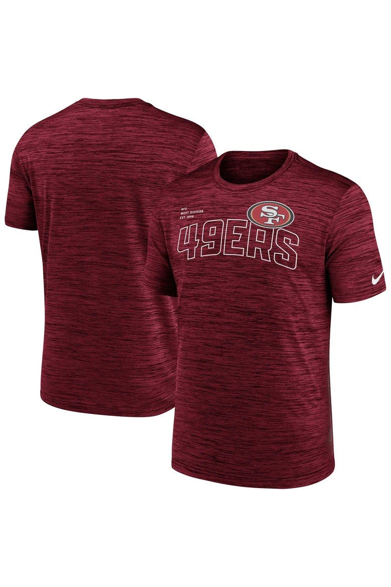 Men's Nike Scarlet San Francisco 49ers Velocity Arch Performance T-Shirt, Main, color, Scarlet
