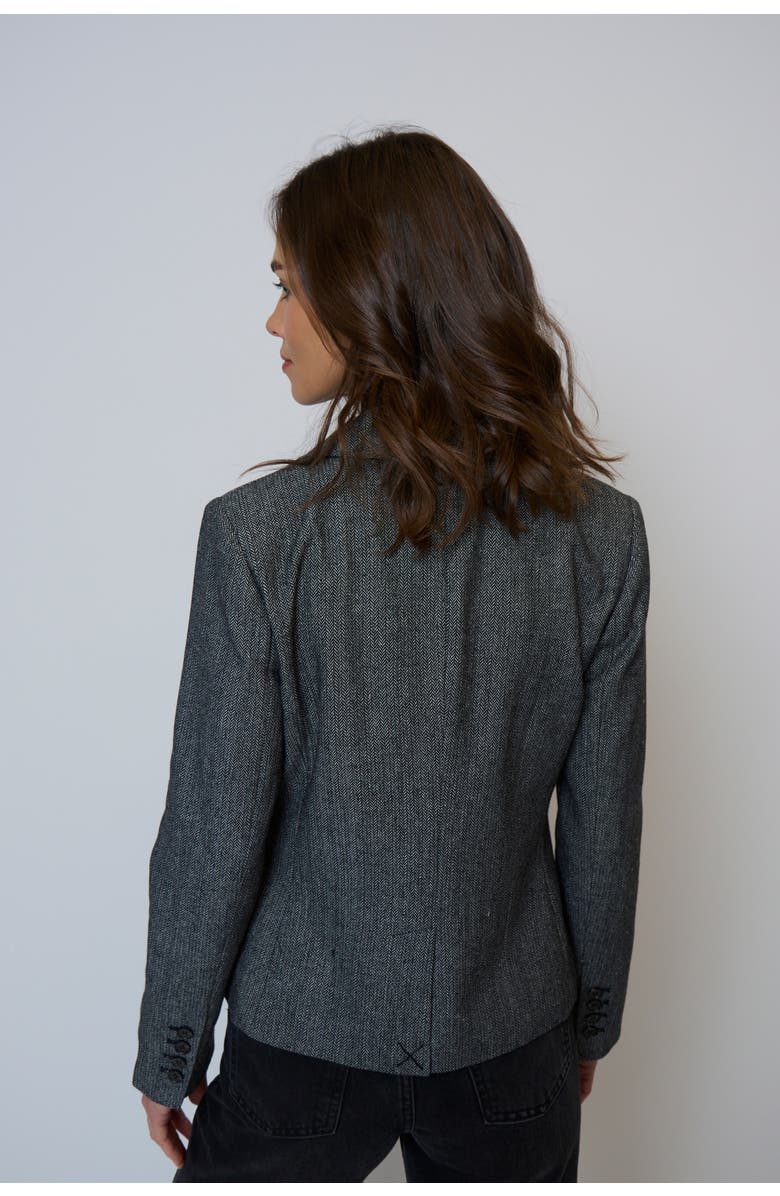 Central Park West Billie Herringbone Jacket, Alternate, color, 