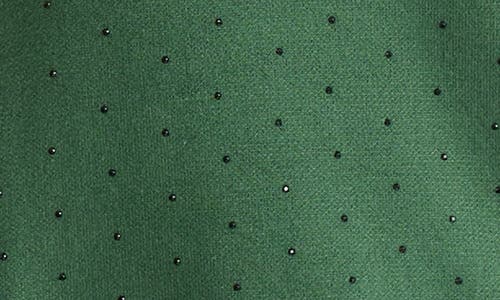 Jones New York Rhinestone Mock Neck Sweater In Green