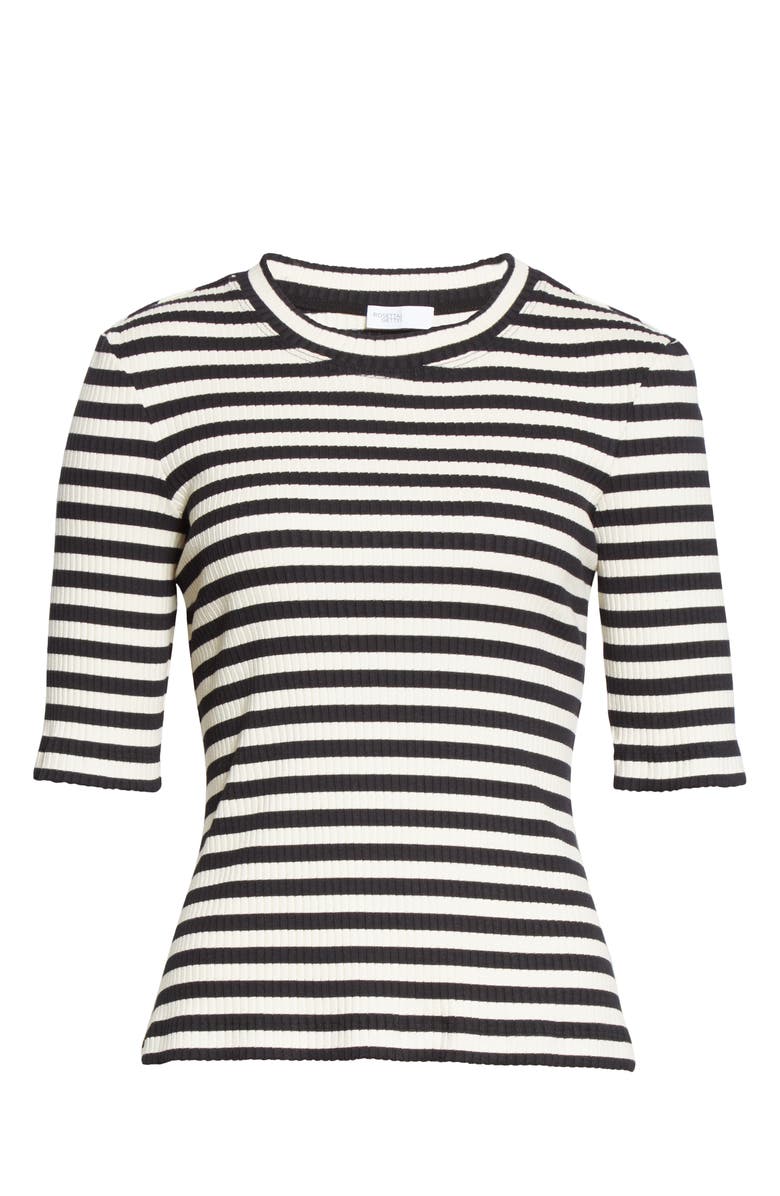Rosetta Getty Stripe Rib Jersey T-Shirt, Alternate, color,