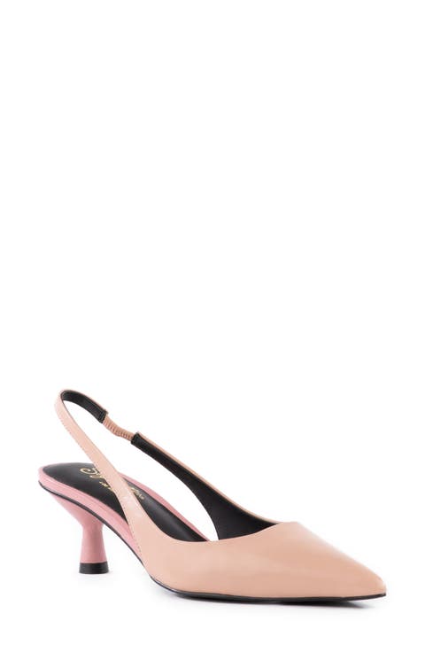 Brooklyn Kitten Heel Slingback Pump (Women)