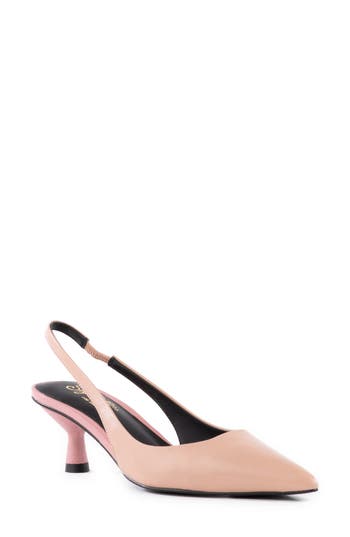 Seychelles Brooklyn Kitten Heel Slingback Pump In Light Pink