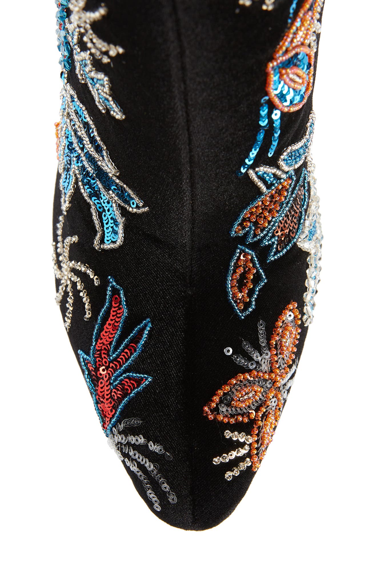 Embellished Boot, Alternate, color, BLACK VELVET COMBO