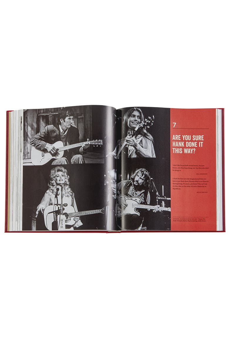 Graphic Image Country Music Leather Coffee Table Book, Alternate, color, Red