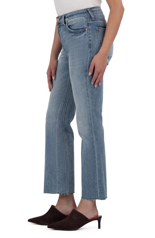 Kut From The Kloth Kelsey Raw Hem Kick Flare Jeans In Blue