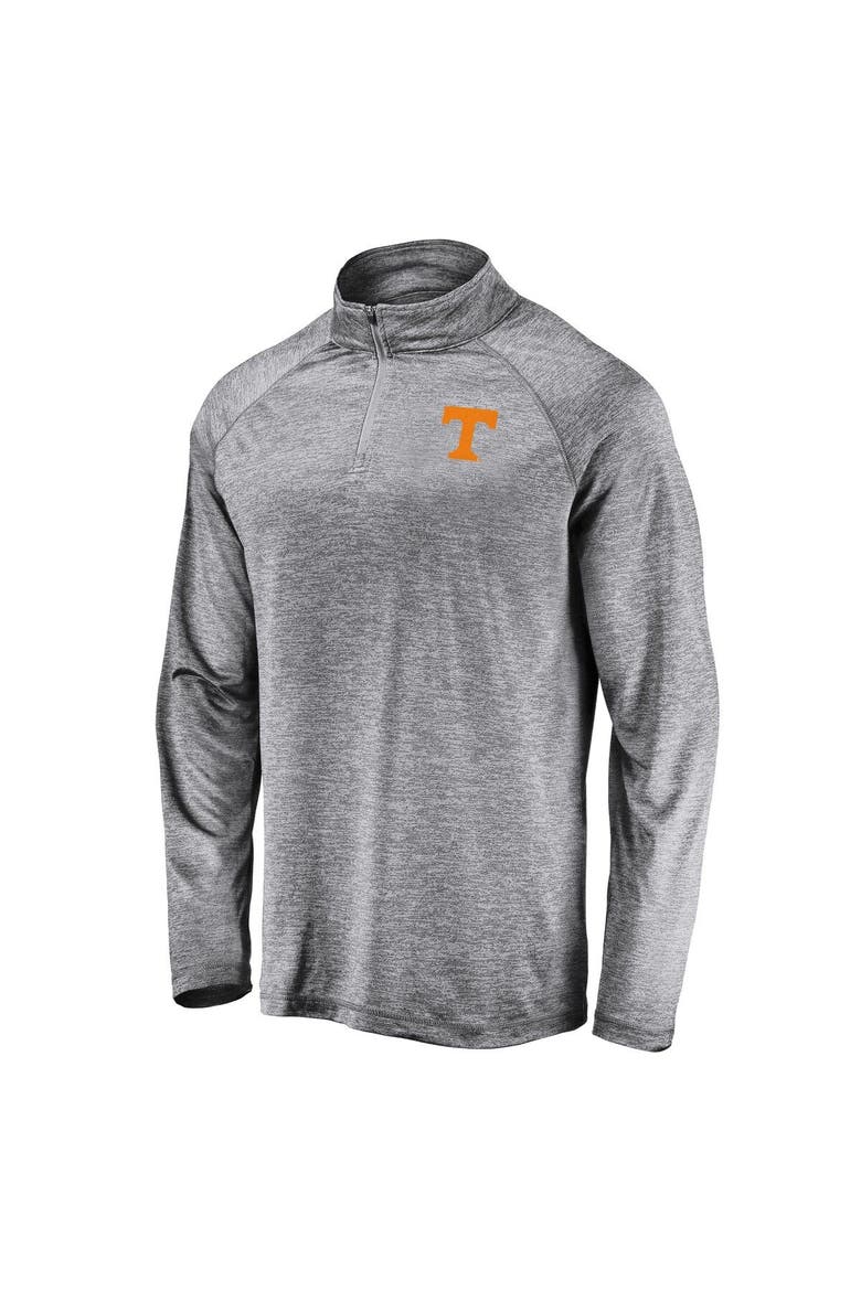 Men's Fanatics Gray Tennessee Volunteers Striated Raglan Lightweight Quarter-Zip Top, Alternate, color, Gray